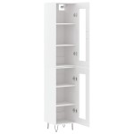 vidaXL Dulap înalt, alb, 34,5x34x180 cm, lemn prelucrat