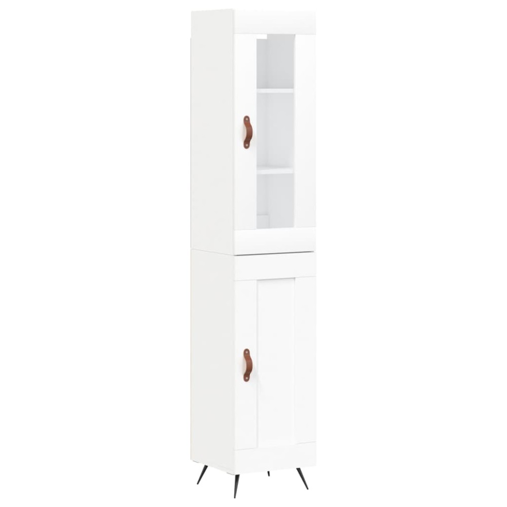 vidaXL Dulap înalt, alb, 34,5x34x180 cm, lemn prelucrat