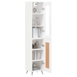 vidaXL Dulap înalt, alb, 34,5x34x180 cm, lemn prelucrat