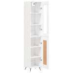 vidaXL Dulap înalt, alb, 34,5x34x180 cm, lemn prelucrat