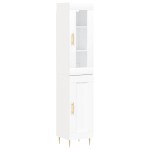 vidaXL Dulap înalt, alb, 34,5x34x180 cm, lemn prelucrat vidaXL Dulap înalt, alb, 34,5x34x180 cm, lemn prelucrat