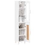 vidaXL Dulap înalt, alb, 34,5x34x180 cm, lemn prelucrat vidaXL Dulap înalt, alb, 34,5x34x180 cm, lemn prelucrat