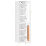 vidaXL Dulap înalt, alb, 34,5x34x180 cm, lemn prelucrat vidaXL Dulap înalt, alb, 34,5x34x180 cm, lemn prelucrat
