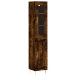 vidaXL Dulap înalt, stejar fumuriu, 34,5x34x180 cm, lemn prelucrat