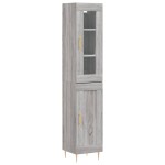 vidaXL Dulap înalt, gri sonoma, 34,5x34x180 cm, lemn prelucrat
