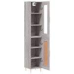 vidaXL Dulap înalt, gri sonoma, 34,5x34x180 cm, lemn prelucrat