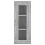 vidaXL Dulap înalt, gri sonoma, 34,5x34x180 cm, lemn prelucrat
