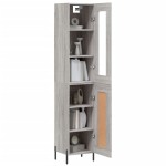 vidaXL Dulap înalt, gri sonoma, 34,5x34x180 cm, lemn prelucrat