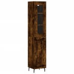 vidaXL Dulap înalt, stejar fumuriu, 34,5x34x180 cm, lemn prelucrat