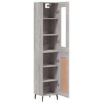 vidaXL Dulap înalt, gri sonoma, 34,5x34x180 cm, lemn prelucrat