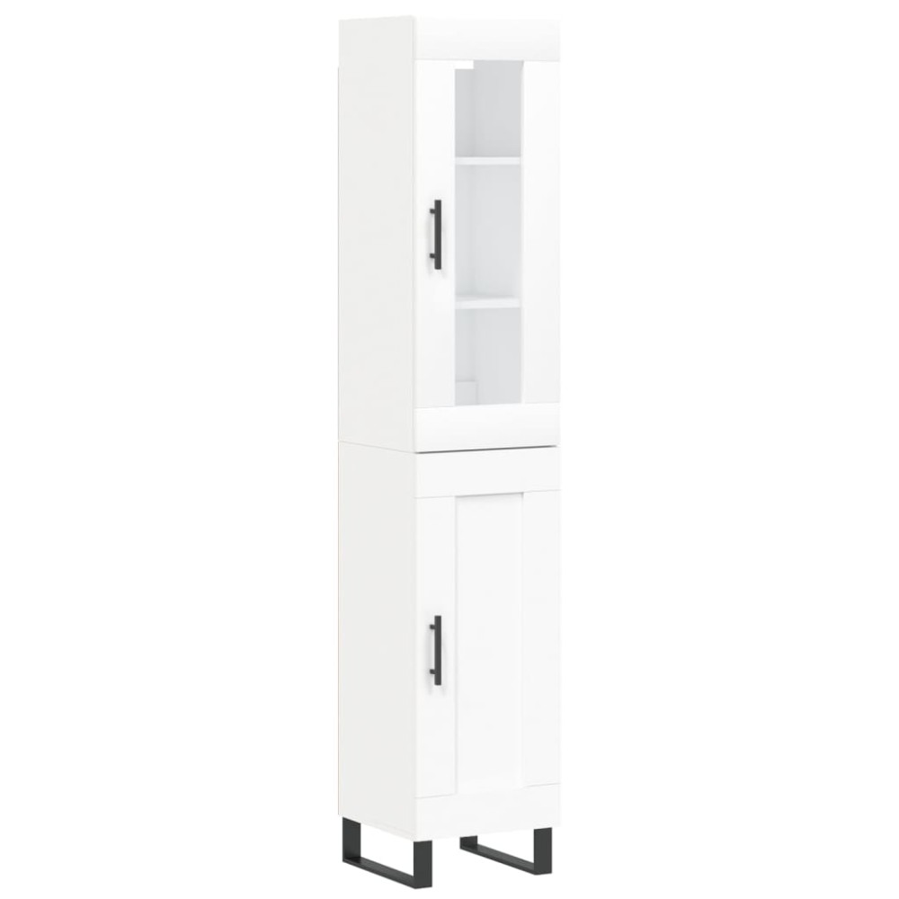 vidaXL Dulap înalt, alb, 34,5x34x180 cm, lemn prelucrat