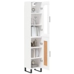 vidaXL Dulap înalt, alb, 34,5x34x180 cm, lemn prelucrat vidaXL Dulap înalt, alb, 34,5x34x180 cm, lemn prelucrat