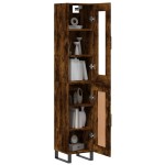 vidaXL Dulap înalt, stejar fumuriu, 34,5x34x180 cm, lemn prelucrat