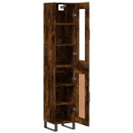 vidaXL Dulap înalt, stejar fumuriu, 34,5x34x180 cm, lemn prelucrat