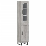 vidaXL Dulap înalt, gri sonoma, 34,5x34x180 cm, lemn prelucrat