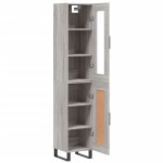 vidaXL Dulap înalt, gri sonoma, 34,5x34x180 cm, lemn prelucrat