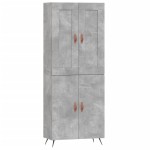 vidaXL Dulap înalt, gri beton, 69,5x34x180, lemn compozit