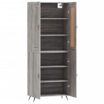 vidaXL Dulap înalt, gri sonoma, 69,5x34x180 cm, lemn compozit