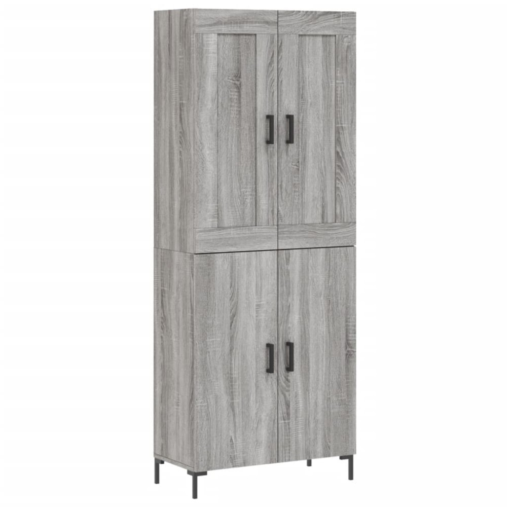vidaXL Dulap înalt, gri sonoma, 69,5x34x180 cm, lemn compozit