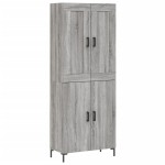 vidaXL Dulap înalt, gri sonoma, 69,5x34x180 cm, lemn compozit