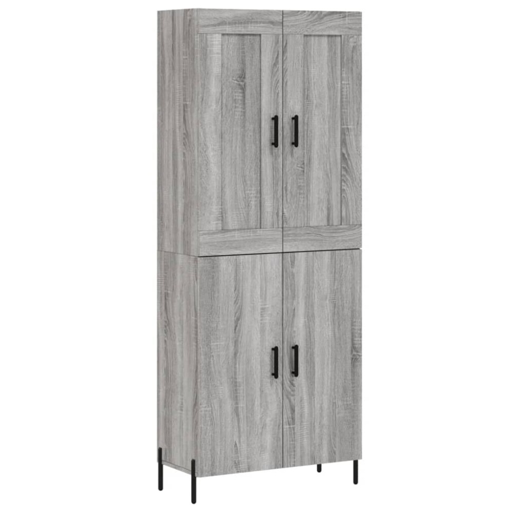 vidaXL Dulap înalt, gri sonoma, 69,5x34x180 cm, lemn compozit