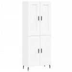 vidaXL Dulap înalt, alb, 69,5x34x180 cm, lemn compozit