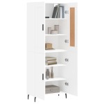 vidaXL Dulap înalt, alb, 69,5x34x180 cm, lemn compozit