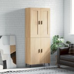 vidaXL Dulap înalt, stejar sonoma, 69,5x34x180 cm, lemn compozit vidaXL Dulap înalt, stejar sonoma, 69,5x34x180 cm, lemn compozit