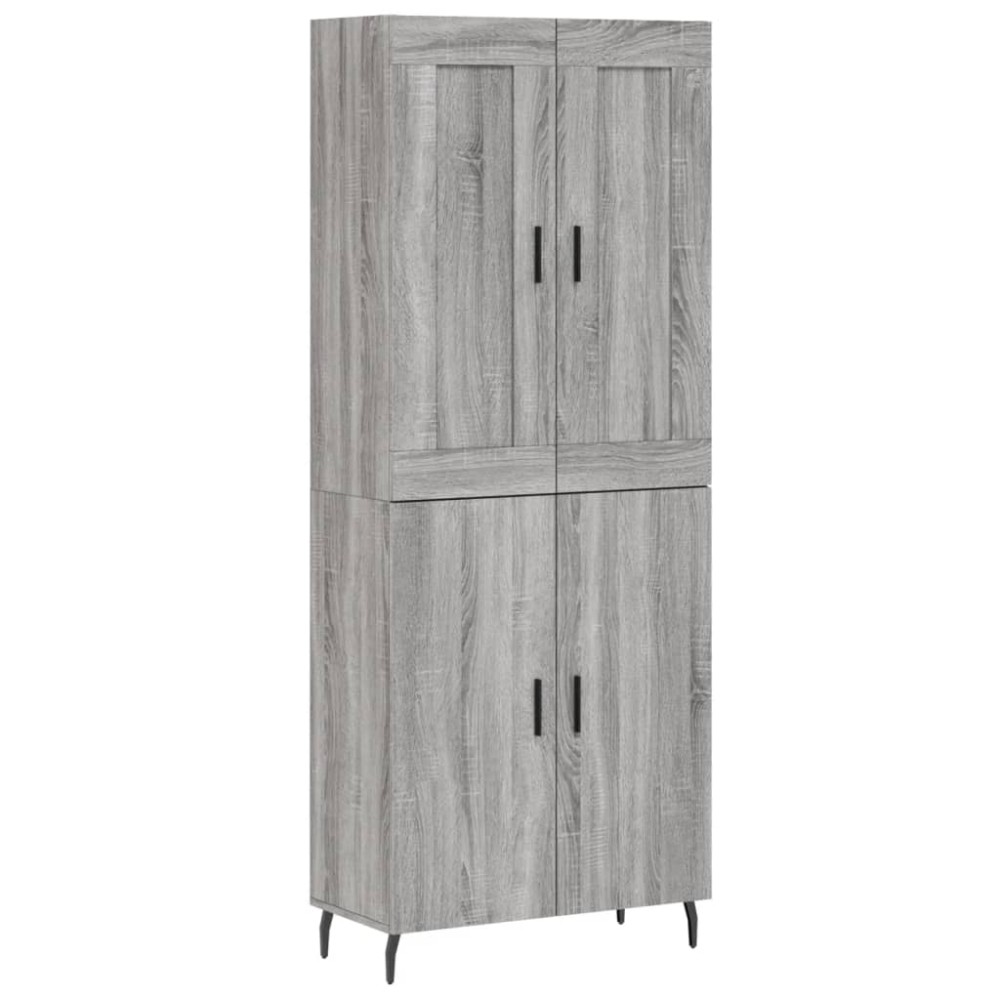 vidaXL Dulap înalt, gri sonoma, 69,5x34x180 cm, lemn compozit