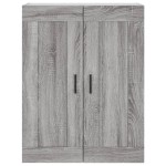 vidaXL Dulap înalt, gri sonoma, 69,5x34x180 cm, lemn compozit