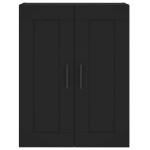 vidaXL Dulap înalt, negru, 69,5x34x180 cm, lemn compozit