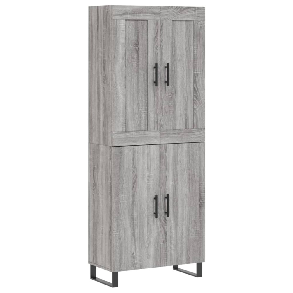 vidaXL Dulap înalt, gri sonoma, 69,5x34x180 cm, lemn compozit