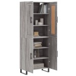 vidaXL Dulap înalt, gri sonoma, 69,5x34x180 cm, lemn compozit