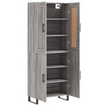 vidaXL Dulap înalt, gri sonoma, 69,5x34x180 cm, lemn compozit