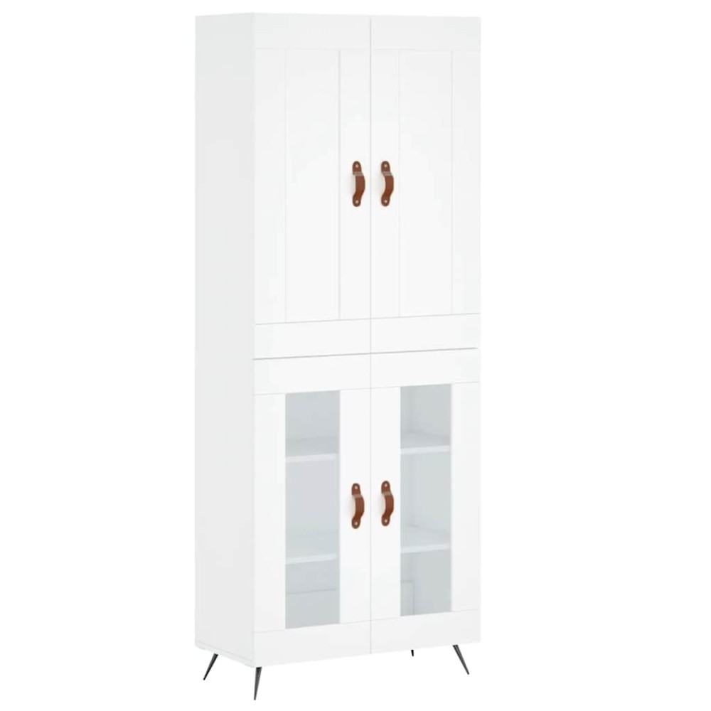 vidaXL Dulap înalt, alb, 69,5x34x180 cm, lemn compozit