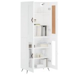 vidaXL Dulap înalt, alb, 69,5x34x180 cm, lemn compozit
