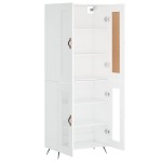 vidaXL Dulap înalt, alb, 69,5x34x180 cm, lemn compozit