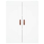 vidaXL Dulap înalt, alb, 69,5x34x180 cm, lemn compozit