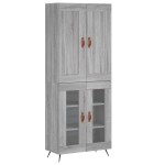 vidaXL Dulap înalt, gri sonoma, 69,5x34x180 cm, lemn compozit
