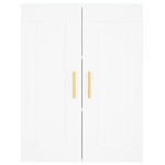 vidaXL Dulap înalt, alb, 69,5x34x180 cm, lemn compozit vidaXL Dulap înalt, alb, 69,5x34x180 cm, lemn compozit