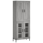 vidaXL Dulap înalt, gri sonoma, 69,5x34x180 cm, lemn compozit