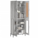vidaXL Dulap înalt, gri sonoma, 69,5x34x180 cm, lemn compozit