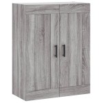 vidaXL Dulap înalt, gri sonoma, 69,5x34x180 cm, lemn compozit