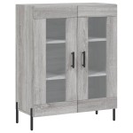vidaXL Dulap înalt, gri sonoma, 69,5x34x180 cm, lemn compozit
