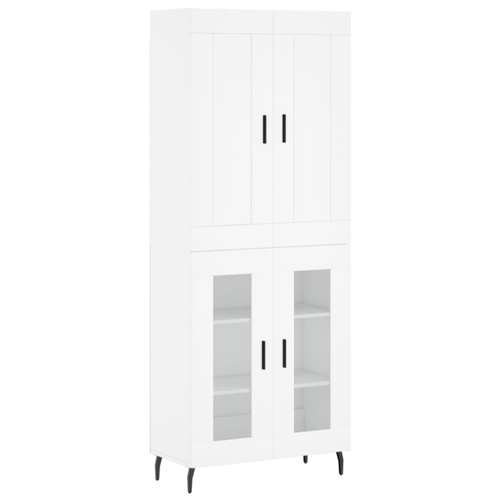 vidaXL Dulap înalt, alb, 69,5x34x180 cm, lemn compozit