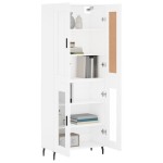 vidaXL Dulap înalt, alb, 69,5x34x180 cm, lemn compozit