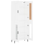 vidaXL Dulap înalt, alb, 69,5x34x180 cm, lemn compozit