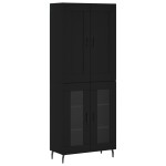 vidaXL Dulap înalt, negru, 69,5x34x180 cm, lemn compozit vidaXL Dulap înalt, negru, 69,5x34x180 cm, lemn compozit