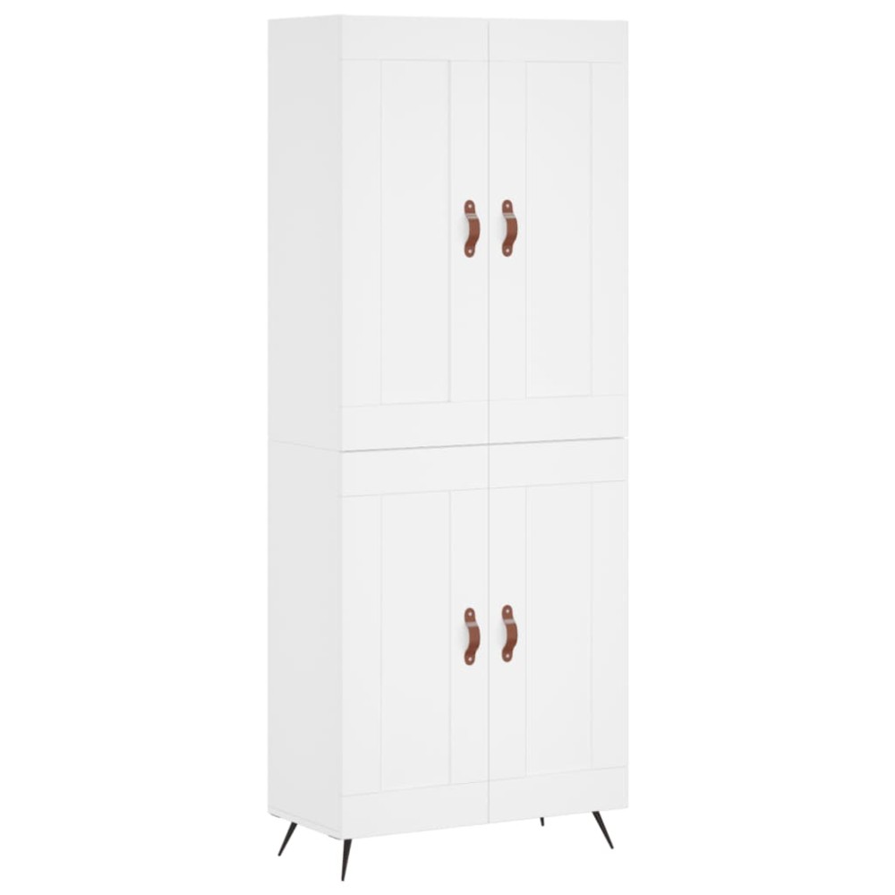 vidaXL Dulap înalt, alb, 69,5x34x180 cm, lemn compozit