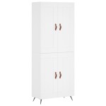 vidaXL Dulap înalt, alb, 69,5x34x180 cm, lemn compozit vidaXL Dulap înalt, alb, 69,5x34x180 cm, lemn compozit